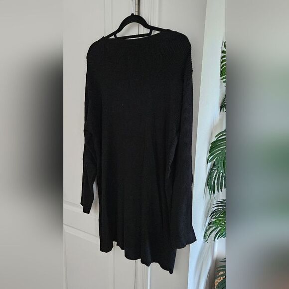 Nwt Fransa Black Long Sleeve Sweater/ Dress - Picture 2 of 5